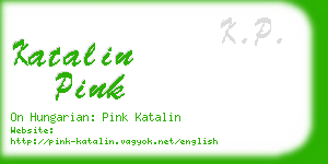 katalin pink business card